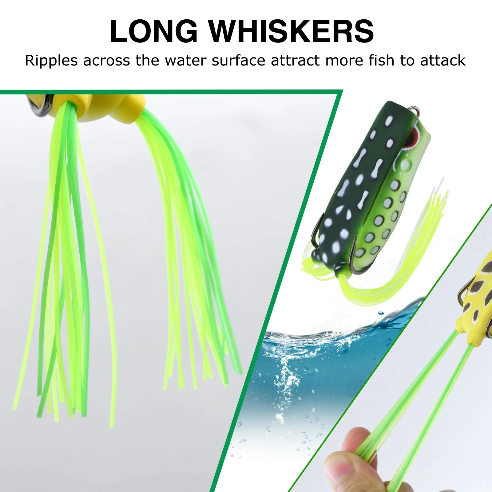 Goture Soft PVC Popper Frog Fi - Fishing Hook Weedless recension och pris