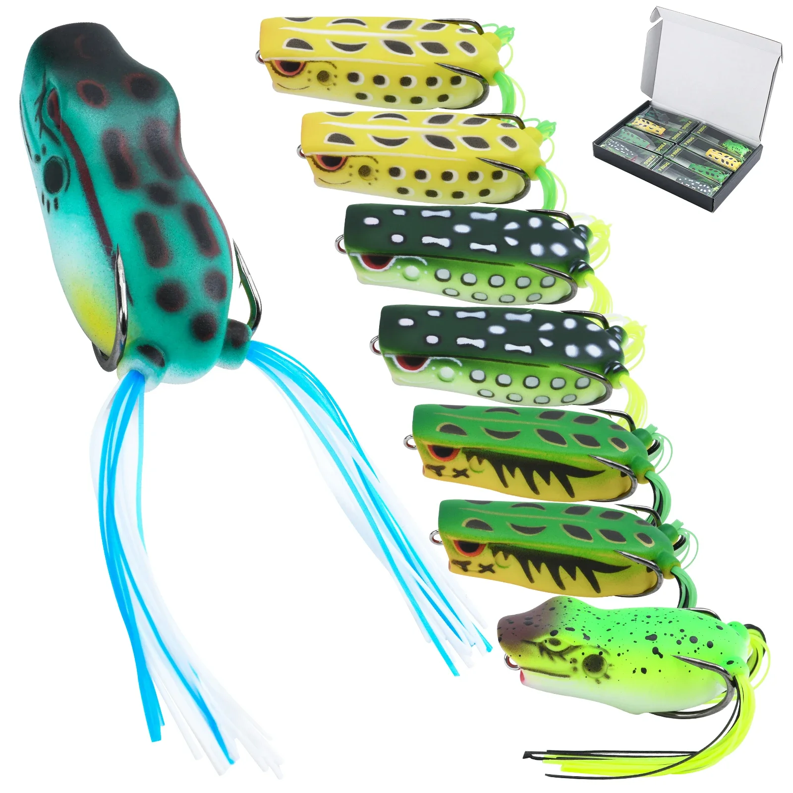 Goture Soft PVC Popper Frog Fi - Fishing Hook Weedless recension och pris