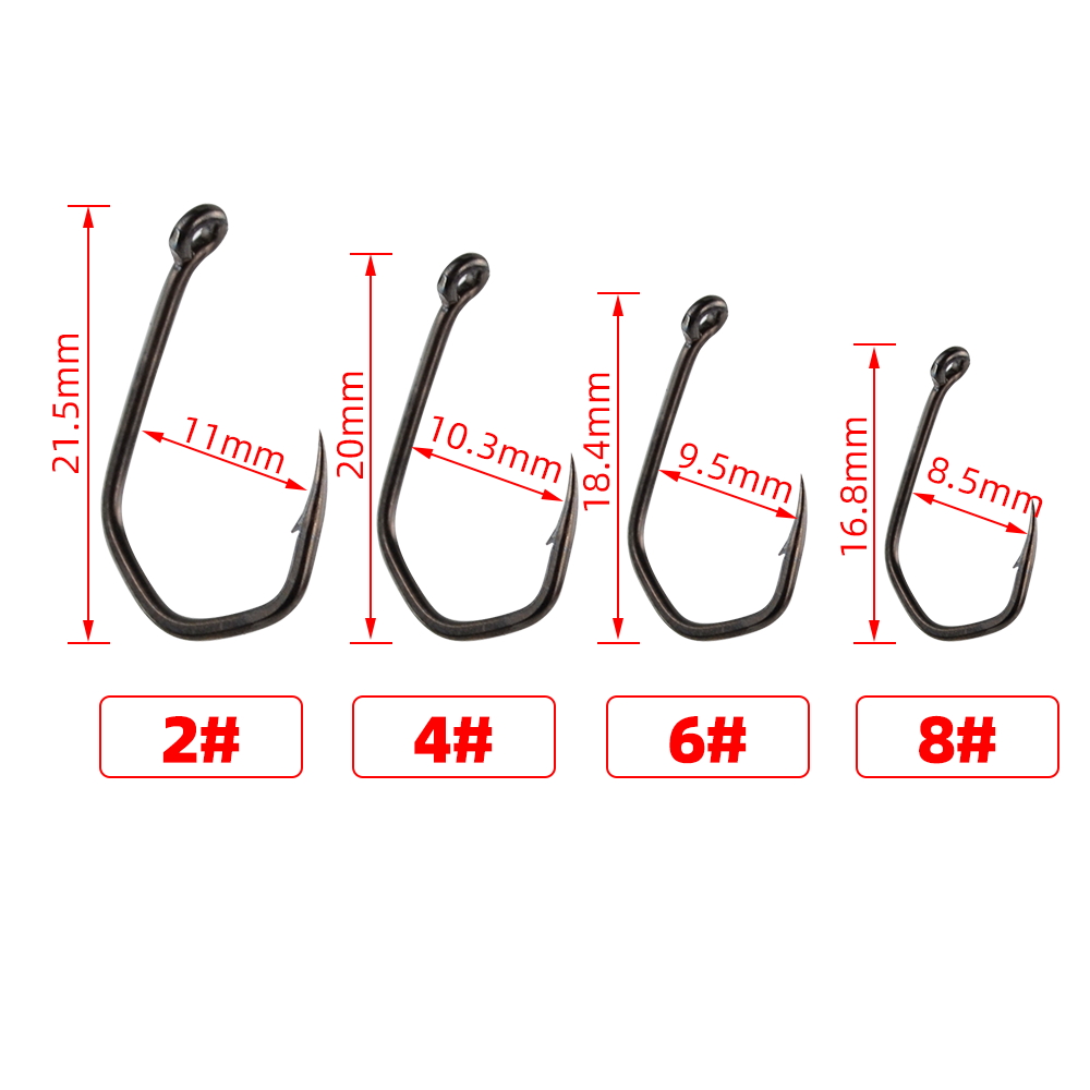 50pcs Carp Fishing Hooks Barbe - Fishing Hook Offset recension och pris