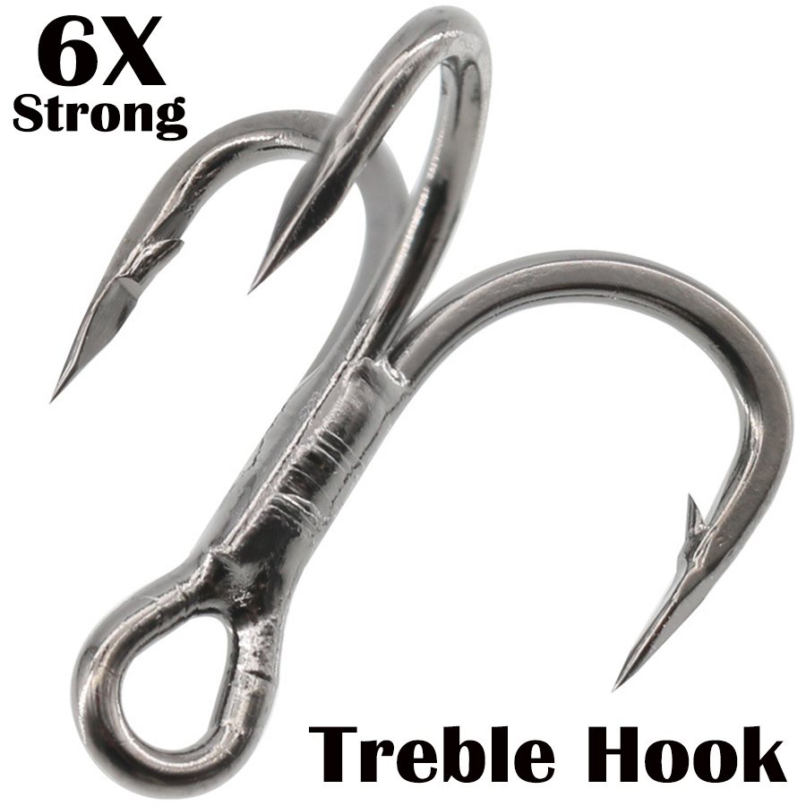 Fishing Treble Hook 6X Strong  - Fishing Hook Offset recension och pris