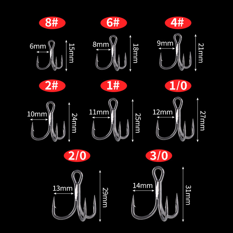 Fishing Treble Hook 6X Strong  - Fishing Hook Offset recension och pris